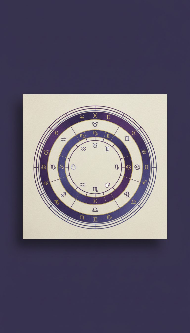 Celestial Birth Chart Printout on Velvet Background